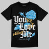 Jordan 4 Denim “Worn Blue” DopeSkill T-shirt You’re Lost Without Me Graphic Streetwear - Black