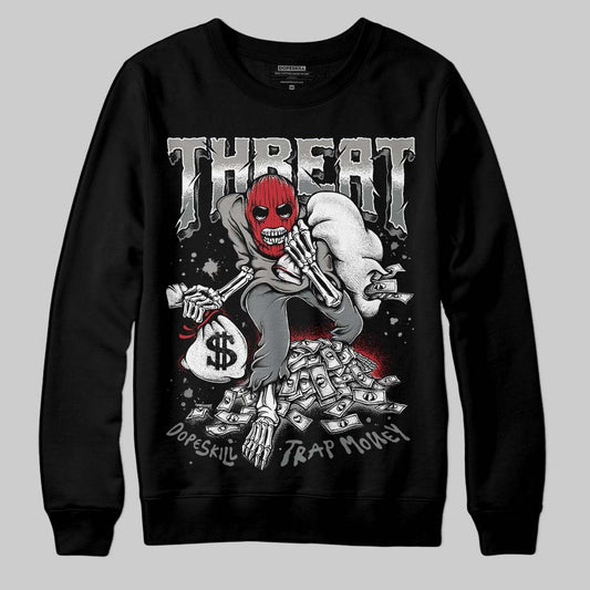 Jordan 9 Cool Grey DopeSkill Sweatshirt Threat Graphic Streetwear - Black