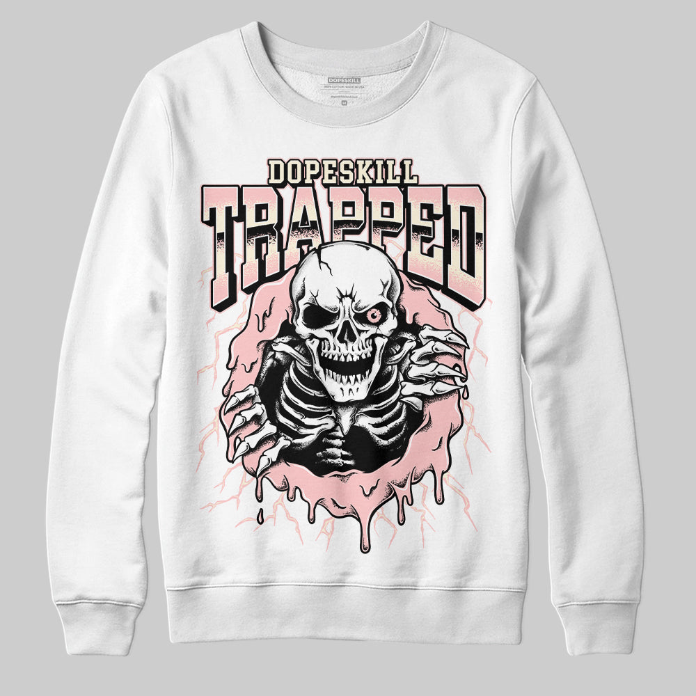 Jordan 1 High OG WMNS Washed Pink DopeSkill Sweatshirt Trapped Halloween Graphic Streetwear - White