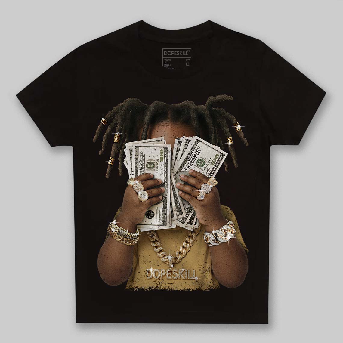 Jordan 4 Retro “Pizza” DopeSkill Toddler Kids T-shirt Rich Youth Graphic Streetwear - Black