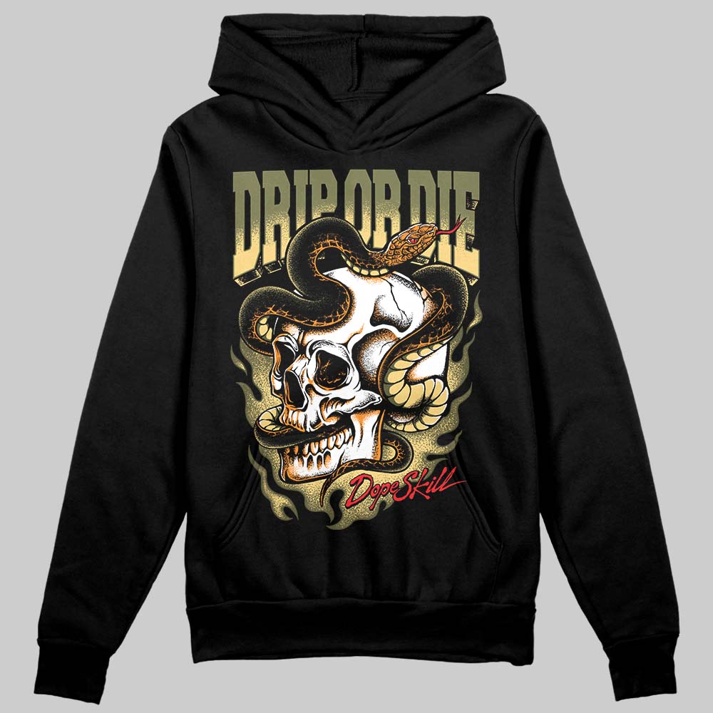 Olive Sneakers DopeSkill Hoodie Drip or Die Graphic Streetwear - Black
