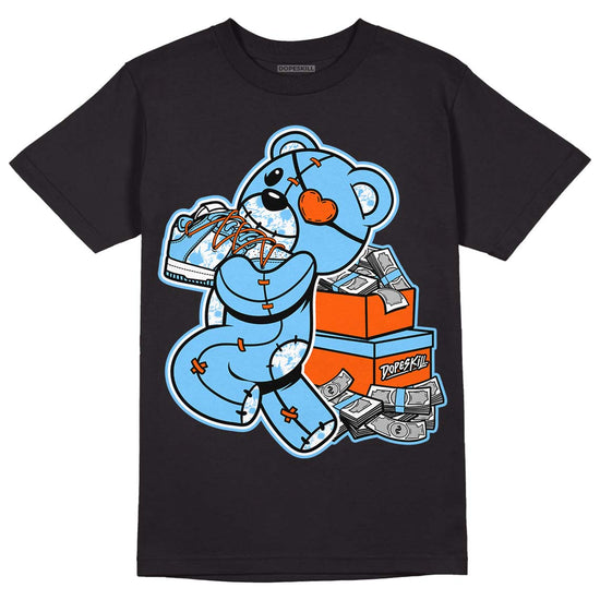 Dunk Low Futura University Blue DopeSkill T-Shirt Bear Steals Sneaker Graphic Streetwear - Black