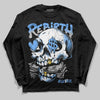 Jordan 5 Black University Blue DopeSkill Long Sleeve T-Shirt Rebirth Graphic Streetwear - Black