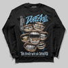 Jordan 4 Denim “Worn Blue” DopeSkill Long Sleeve T-Shirt The Mouth With No Droughts Graphic Streetwear - Black