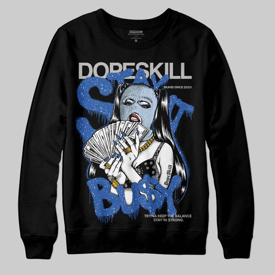 Awake NY x Jordan 5 Retro 'Black Racer Blue' DopeSkill Sweatshirt Stay It Busy Graphic Streetwear - Black