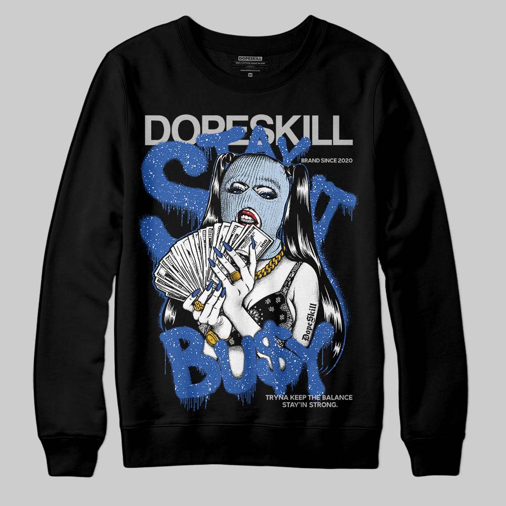 Awake NY x Jordan 5 Retro 'Black Racer Blue' DopeSkill Sweatshirt Stay It Busy Graphic Streetwear - Black