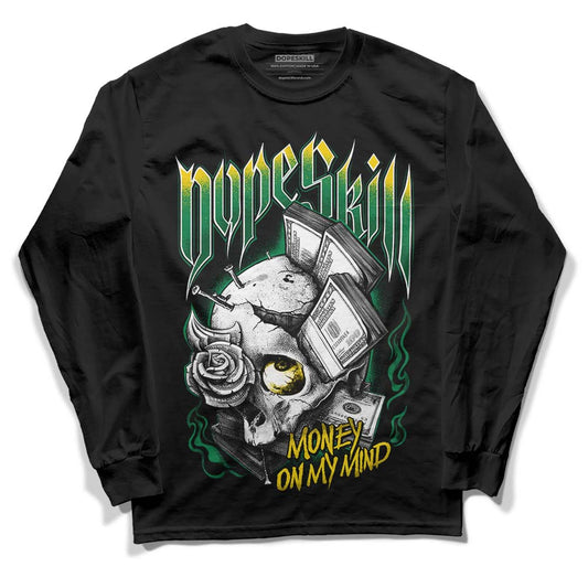 Green Sneakers DopeSkill Long Sleeve T-Shirt Money On My Mind Graphic Streetwear - Black 