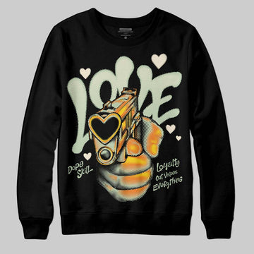 Jordan 4 WMNS “Seafoam” (2025) DopeSkill Sweatshirt Love Graphic Streetwear - Black