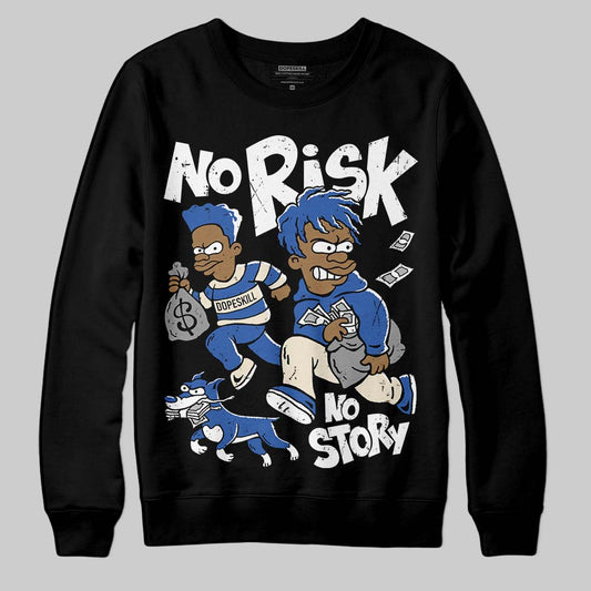 Jordan 1 Low Travis Scott x Fragment DopeSkill Sweatshirt No Risk No Story Graphic Streetwear - black