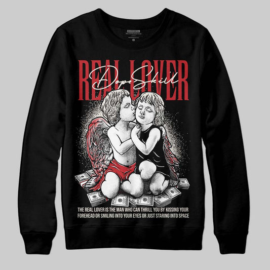Jordan 4 “Flight Club” DopeSkill Sweatshirt Real Lover Graphic Streetwear - Black