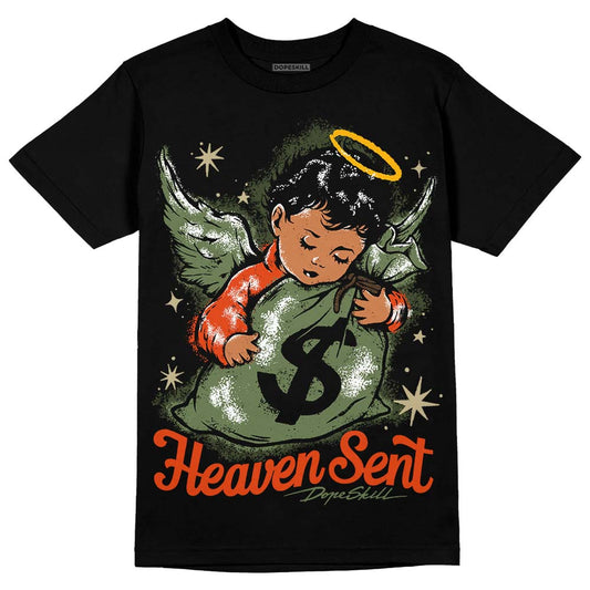 Olive Sneakers DopeSkill T-Shirt Heaven Sent Graphic Streetwear - black