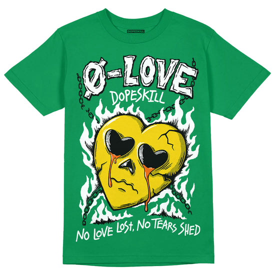 Green Sneakers DopeSkill Green T-Shirt Crying Heart Graphic Streetwear