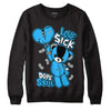 Jordan 2 Low "University Blue" DopeSkill Sweatshirt Love Sick Graphic Streetwear - Black