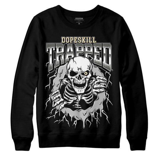 Jordan 4 Retro SE Craft Photon Dust DopeSkill Sweatshirt Trapped Halloween Graphic Streetwear  - Black 