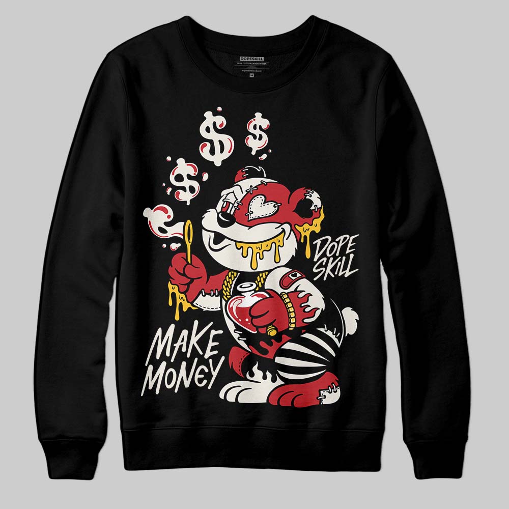 Jordan 4 “Flight Club” DopeSkill Sweatshirt Make Money Graphic Streetwear - Black