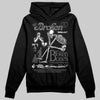 Jordan 4 “Black Cat” (2025) DopeSkill Hoodie Sweatshirt Broken Bones Graphic Streetwear - Black