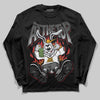 Jordan 4 “Black Cat” (2025) DopeSkill Long Sleeve T-Shirt At The Top Graphic Streetwear - Black