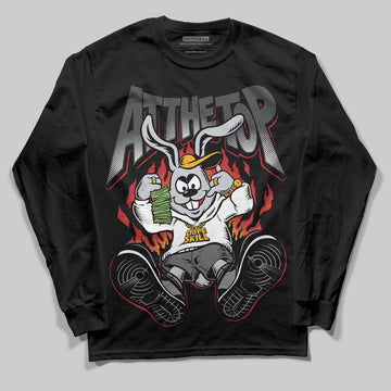 Jordan 4 “Black Cat” (2025) DopeSkill Long Sleeve T-Shirt At The Top Graphic Streetwear - Black