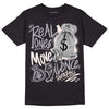 Jordan 2 Cement Grey DopeSkill T-Shirt Real Ones Move In Silence Graphic Streetwear - Black