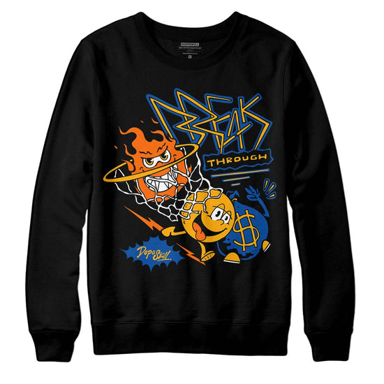 Dunk Blue Jay and University Gold DopeSkill Sweatshirt Break Through Graphic Streetwear - Black