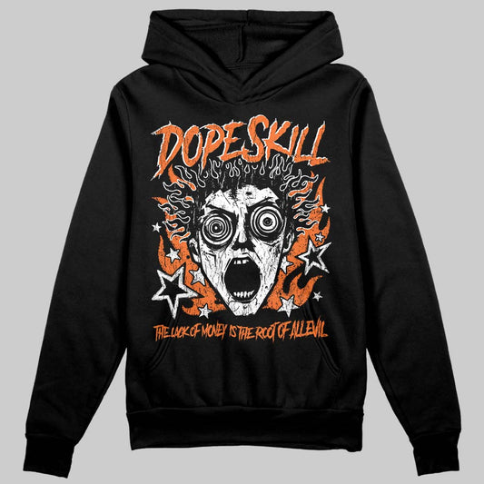Orange, Black and White Sneakers DopeSkill Hoodie Sweatshirt Root of Evil Graphic Streetwear - Black