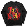 Red Sneakers DopeSkill Long Sleeve T-Shirt Talk Is Chip Graphic Streetwear - Black