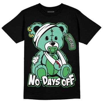 Jordan 1 High OG Green Glow DopeSkill T-Shirt Hurt Bear Graphic Streetwear - Black