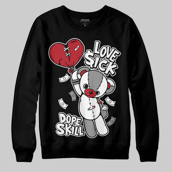 Jordan 14 Retro ‘Black Toe’ DopeSkill Sweatshirt Love Sick Graphic Streetwear - Black