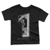 Jordan 1 Retro Low OG Black Cement DopeSkill Toddler Kids T-shirt No.1 Graphic Streetwear - Black