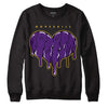 Jordan 12 “Field Purple” DopeSkill Sweatshirt Slime Drip Heart Graphic Streetwear - Black