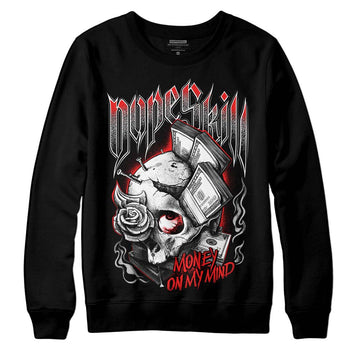 Jordan Spizike Low Bred DopeSkill Sweatshirt Money On My Mind Graphic Streetwear - Black