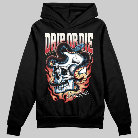 Jordan 4 “Flight Club” DopeSkill Hoodie Sweatshirt Drip or Die Graphic Streetwear - Black