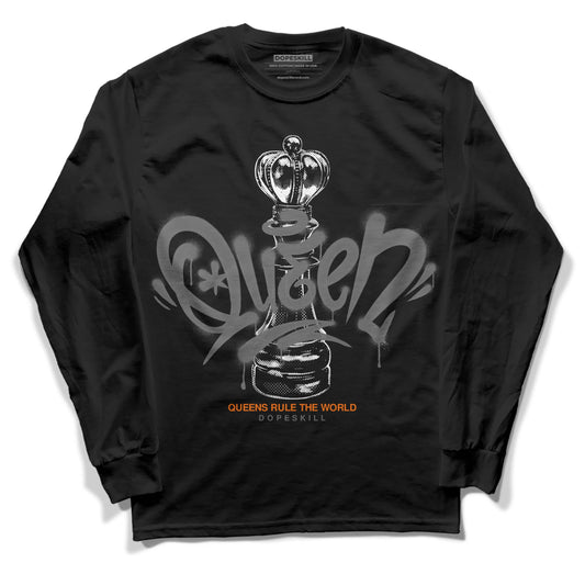 Jordan 3 Retro 'Fear Pack' DopeSkill Long Sleeve T-Shirt Queen Chess Graphic Streetwear - Black