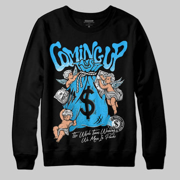 Jordan 2 Low "University Blue" DopeSkill Sweatshirt Money Bag Coming Up Graphic Streetwear  - Black