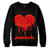 Red Sneakers DopeSkill Sweatshirt Juneteenth Heart Graphic Streetwear - Black