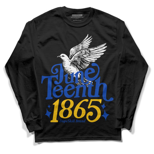 Jordan 14 “Laney” DopeSkill Long Sleeve T-Shirt Juneteenth 1865 Graphic Streetwear - Black