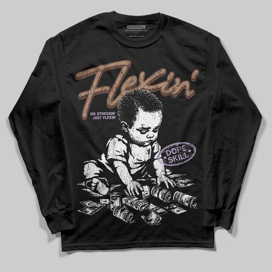 Harris Tweed x Wmns Dunk Low 'Sesame' DopeSkill Long Sleeve T-Shirt Flexin' Graphic Streetwear - Black