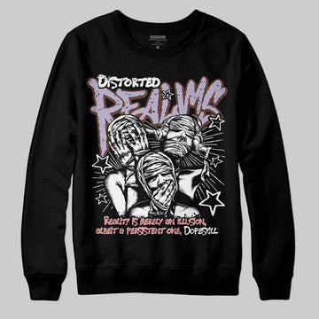 Harris Tweed x Dunk Low Denim Turquoise and Baroque Brown DopeSkill Sweatshirt Distorted Realms Graphic Streetwear - black