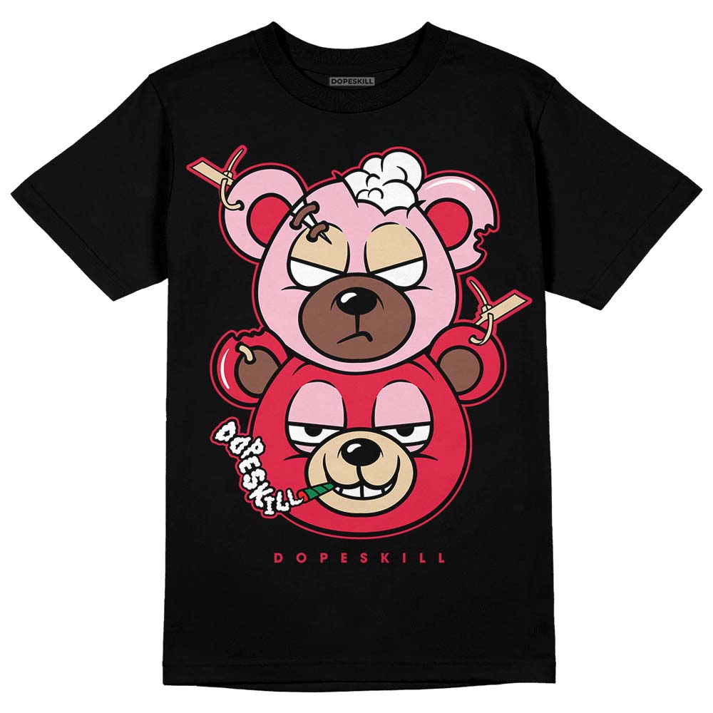 Dunk Low PRM Bacon DopeSkill T-Shirt New Double Bear Graphic Streetwear - Black