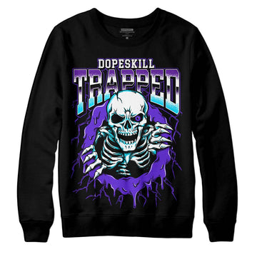 Jordan 6 "Aqua" DopeSkill Sweatshirt Trapped Halloween Graphic Streetwear - Black