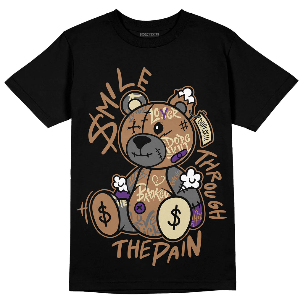 Jordan 6 WMNS Gore-Tex Brown Kelp DopeSkill T-Shirt Smile Through The Pain Graphic Streetwear - Black