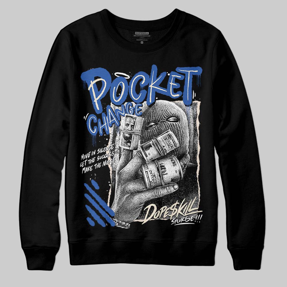 Jordan 1 Low Travis Scott x Fragment DopeSkill Sweatshirt Pocket Change Graphic Streetwear - Black