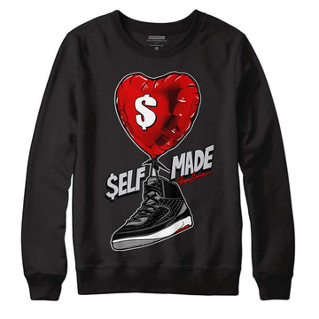 Jordan 2 Retro "Black Cement" DopeSkill Sweatshirt Self Made Graphic Streetwear - Black