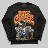 Orange, Black and White Sneakers DopeSkill Long Sleeve T-Shirt Paper Chaser Boy Graphic Streetwear - Black