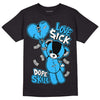 Jordan 2 Low "University Blue" DopeSkill T-Shirt Love Sick Graphic Streetwear - Black