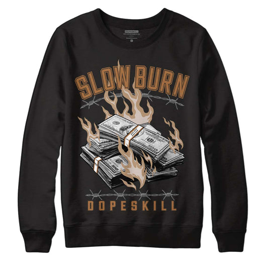 Jordan 3 Retro Palomino DopeSkill Sweatshirt Slow Burn Graphic Streetwear - Black