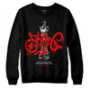 Jordan 4 Retro Red Cement DopeSkill Sweatshirt King Chess Graphic Streetwear - Black