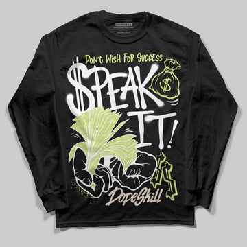 Jordan 5 “Luminous Green” DopeSkill Long Sleeve T-Shirt Speak It Graphic Streetwear - Black