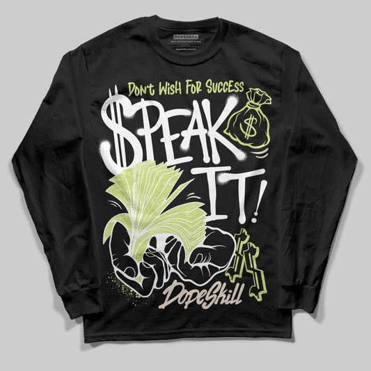 Jordan 5 “Luminous Green” DopeSkill Long Sleeve T-Shirt Speak It Graphic Streetwear - Black