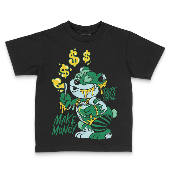 Green Sneakers DopeSkill Toddler Kids T-shirt Make Money Graphic Streetwear  - Black